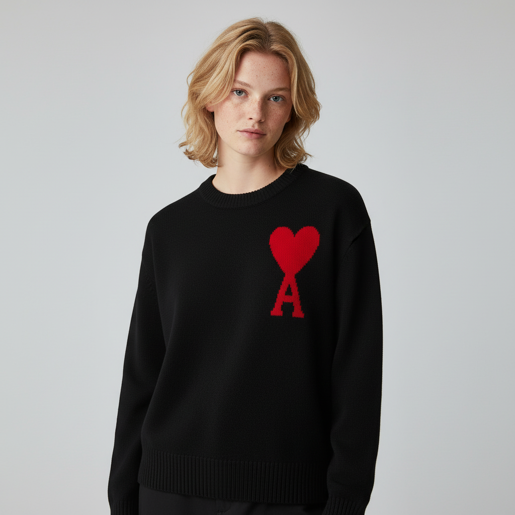 Nova | Heart Print Sweater for Women