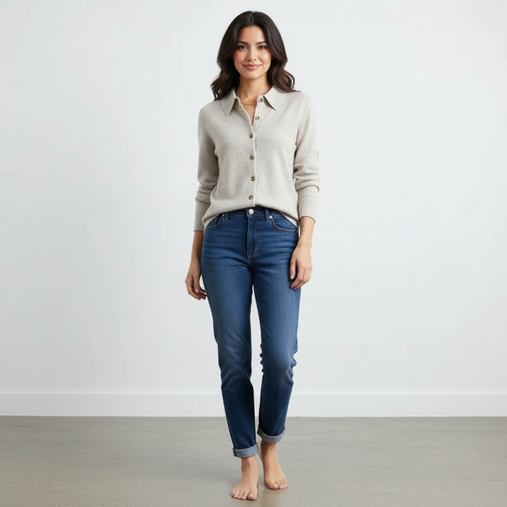 Alyssa | Button-Front Knit Top for Women