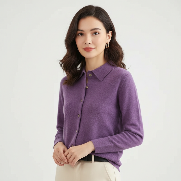 Alyssa | Button-Front Knit Top for Women