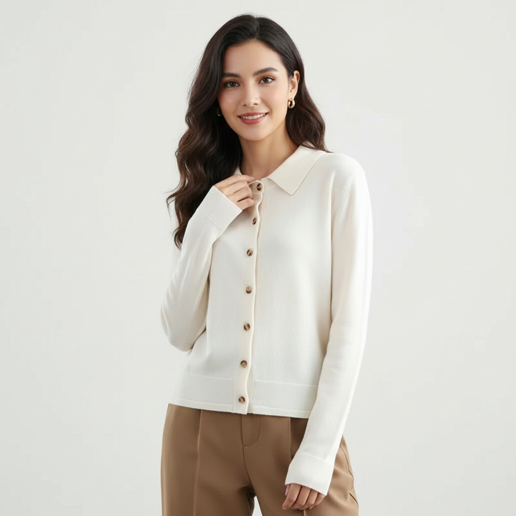 Alyssa | Button-Front Knit Top for Women