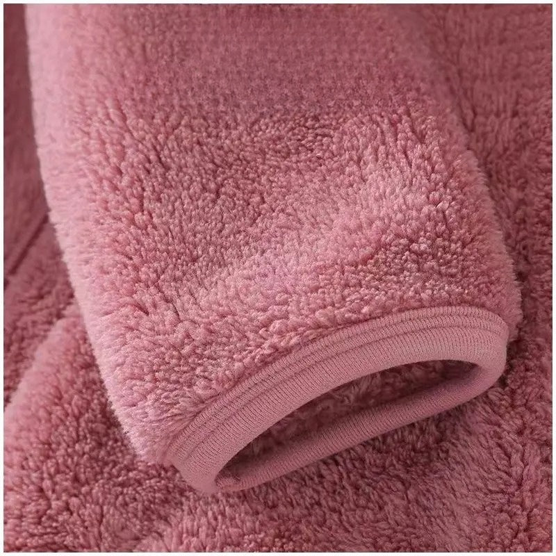 Heather | Fluffy Hooded Teddy Fleece Jacket for Women