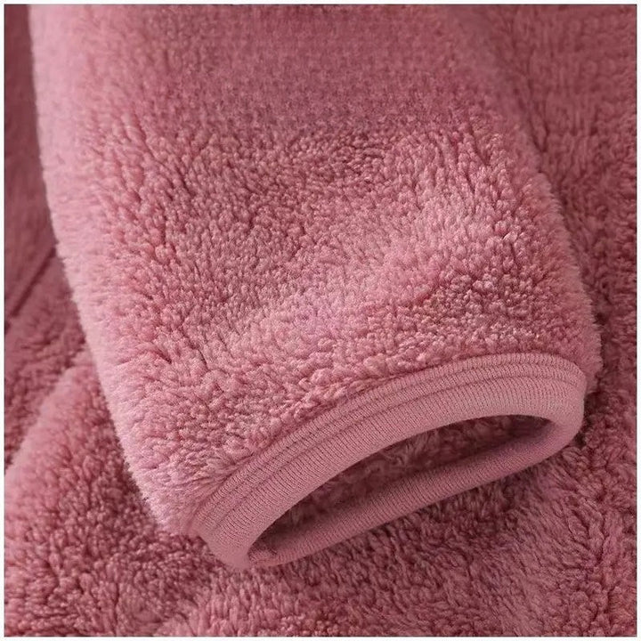 Heather | Fluffy Hooded Teddy Fleece Jacket for Women