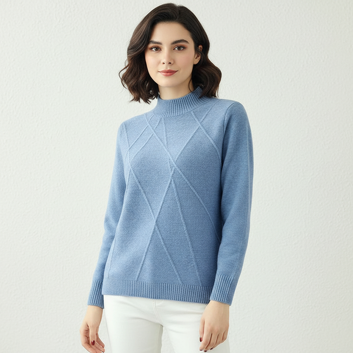 Poppy | Ribbed High Neck Sweater for Women