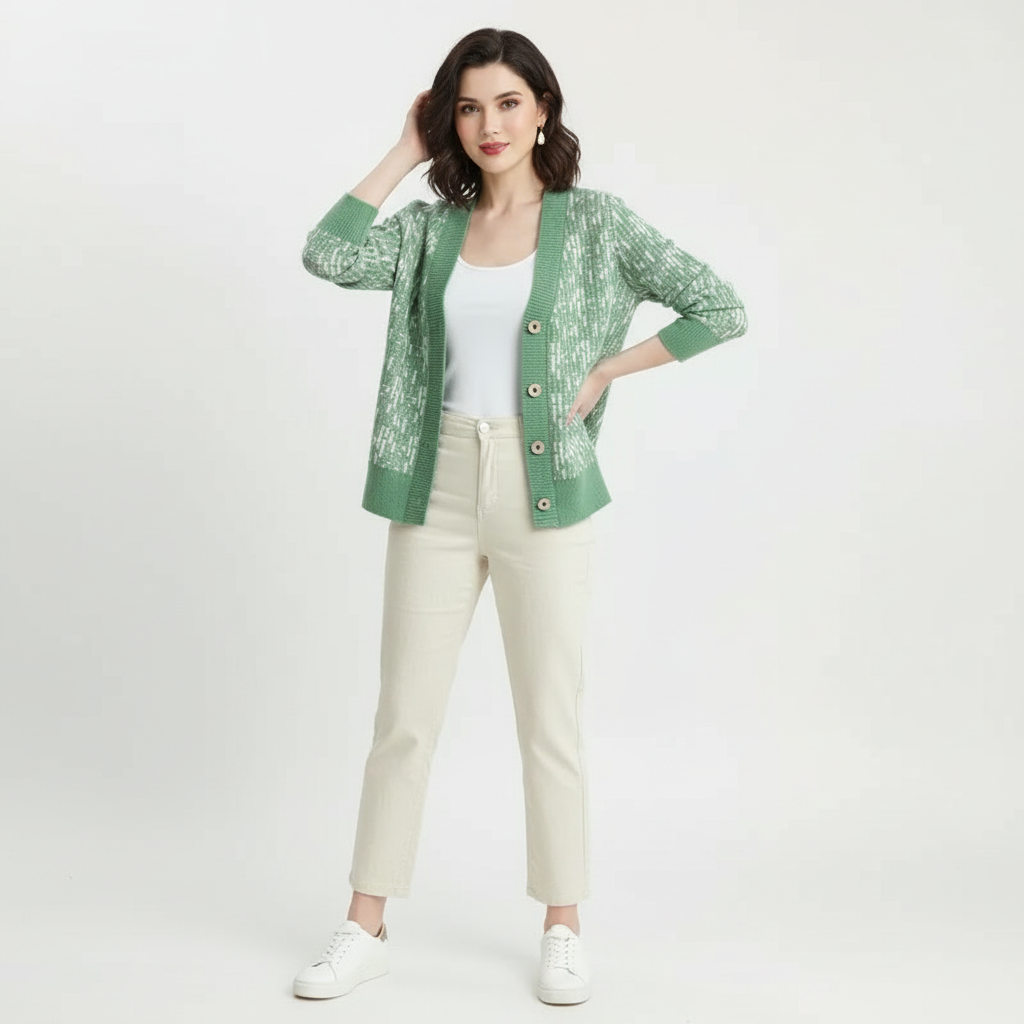 Bailey | V-Neck Button-Front Cardigan for Women
