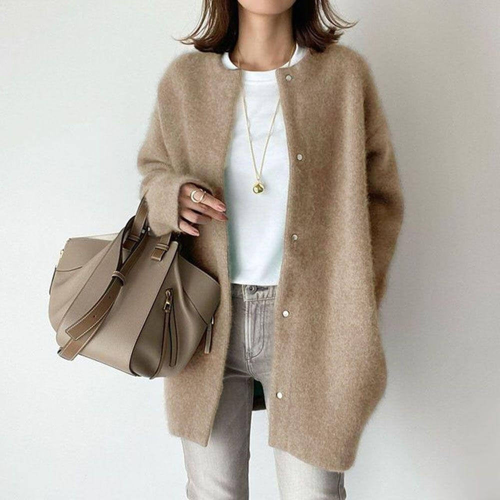Clara | Oversized Button-Front Cardigan for Women