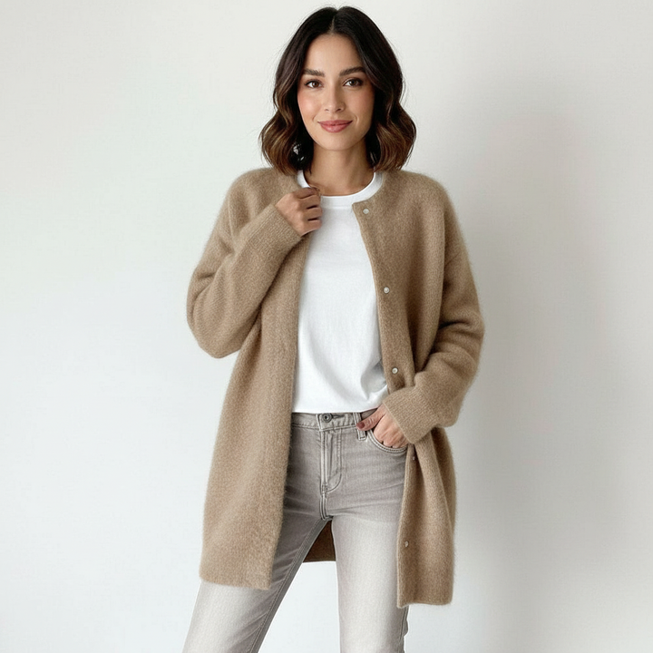 Clara | Oversized Button-Front Cardigan for Women