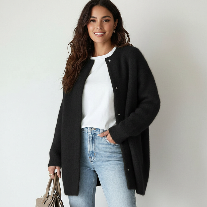 Clara | Oversized Button-Front Cardigan for Women