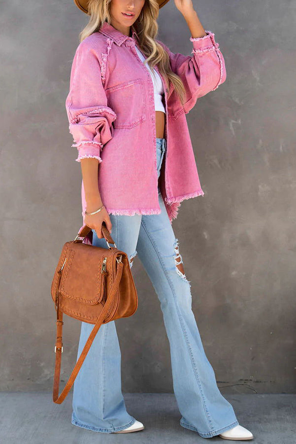 Charlotte | Oversized Denim Shirt Jacket for Women