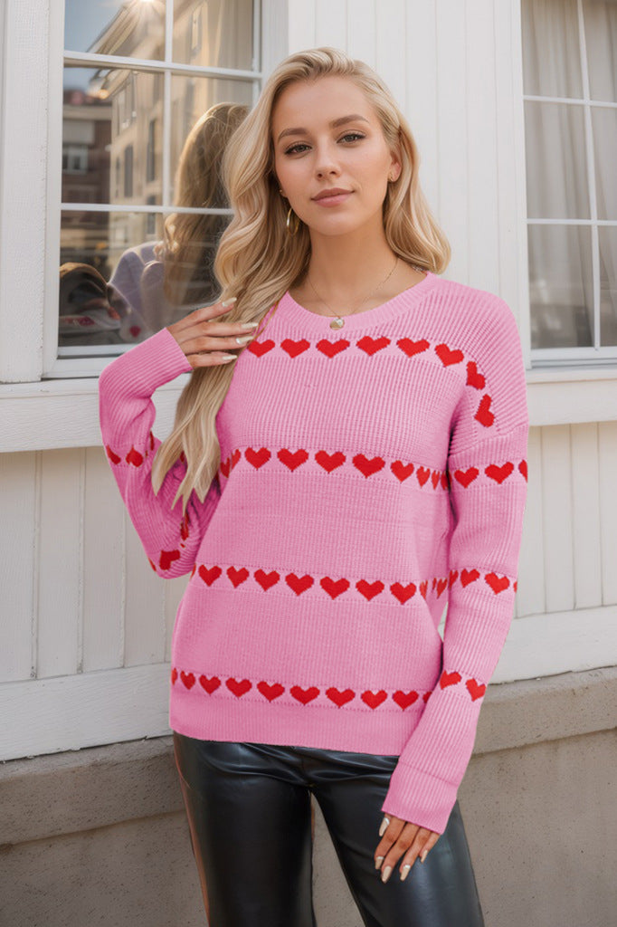Morgan | Crew Neck Striped Sweater for Women