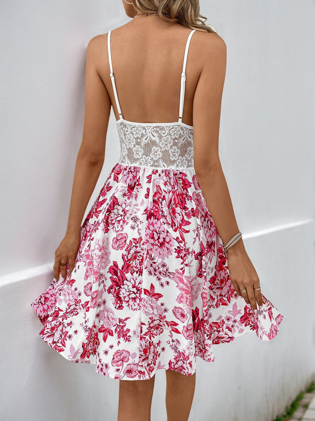 Sleeveless Cutout Sundress with Flared Hem – White Dress