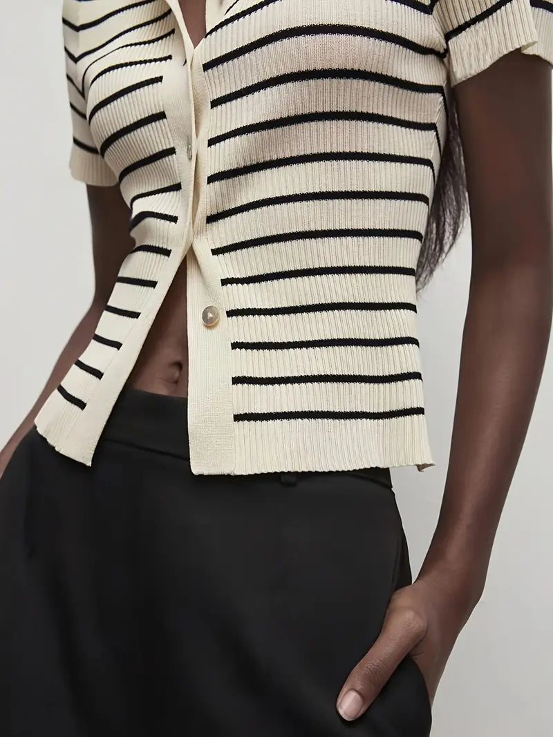 Zoe | Button-Front Black Cardigan for Women