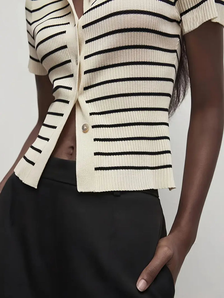 Zoe | Button-Front Black Cardigan for Women