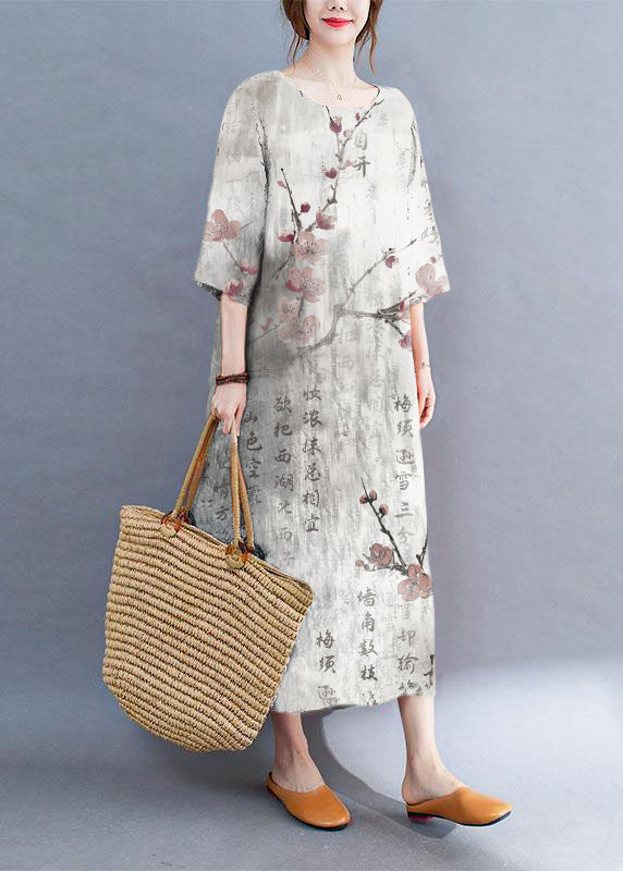 Modern Color Block O-Neck Dress Sleeve – White Dress