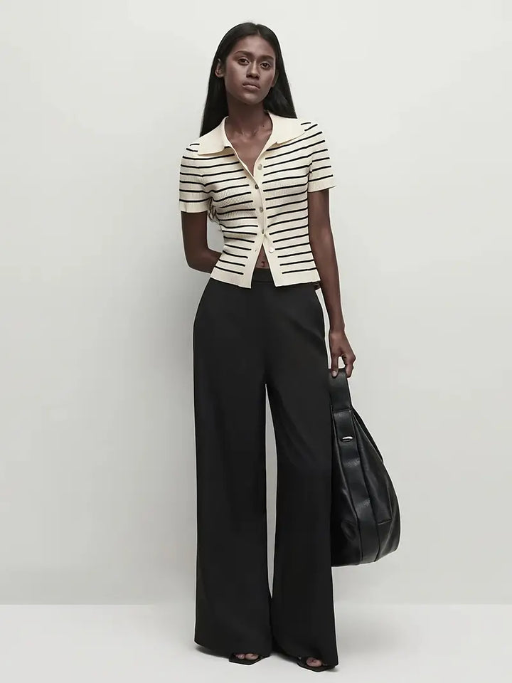 Zoe | Button-Front Black Cardigan for Women