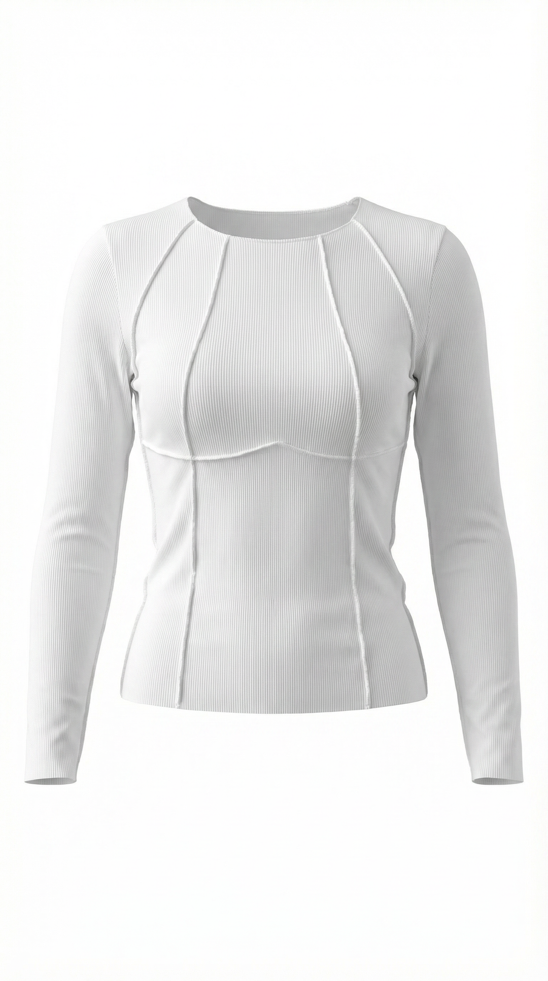 Nell | Ribbed Crew Neck Top for Women