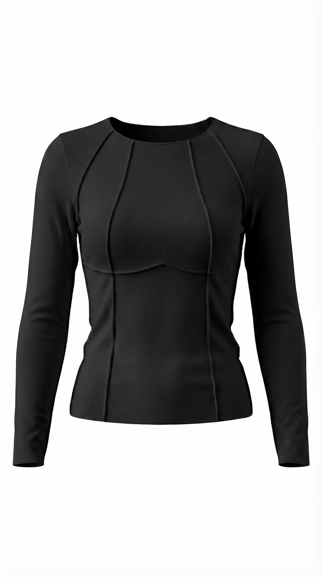 Nell | Ribbed Crew Neck Top for Women