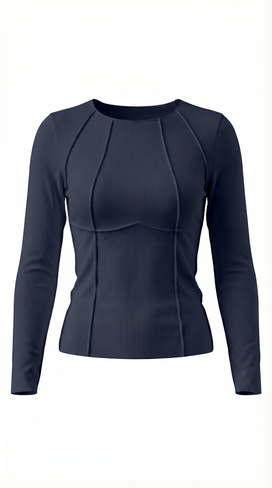 Nell | Ribbed Crew Neck Top for Women