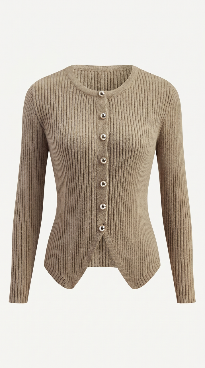 Leona | V-Neck Button-Front Cardigan for Women