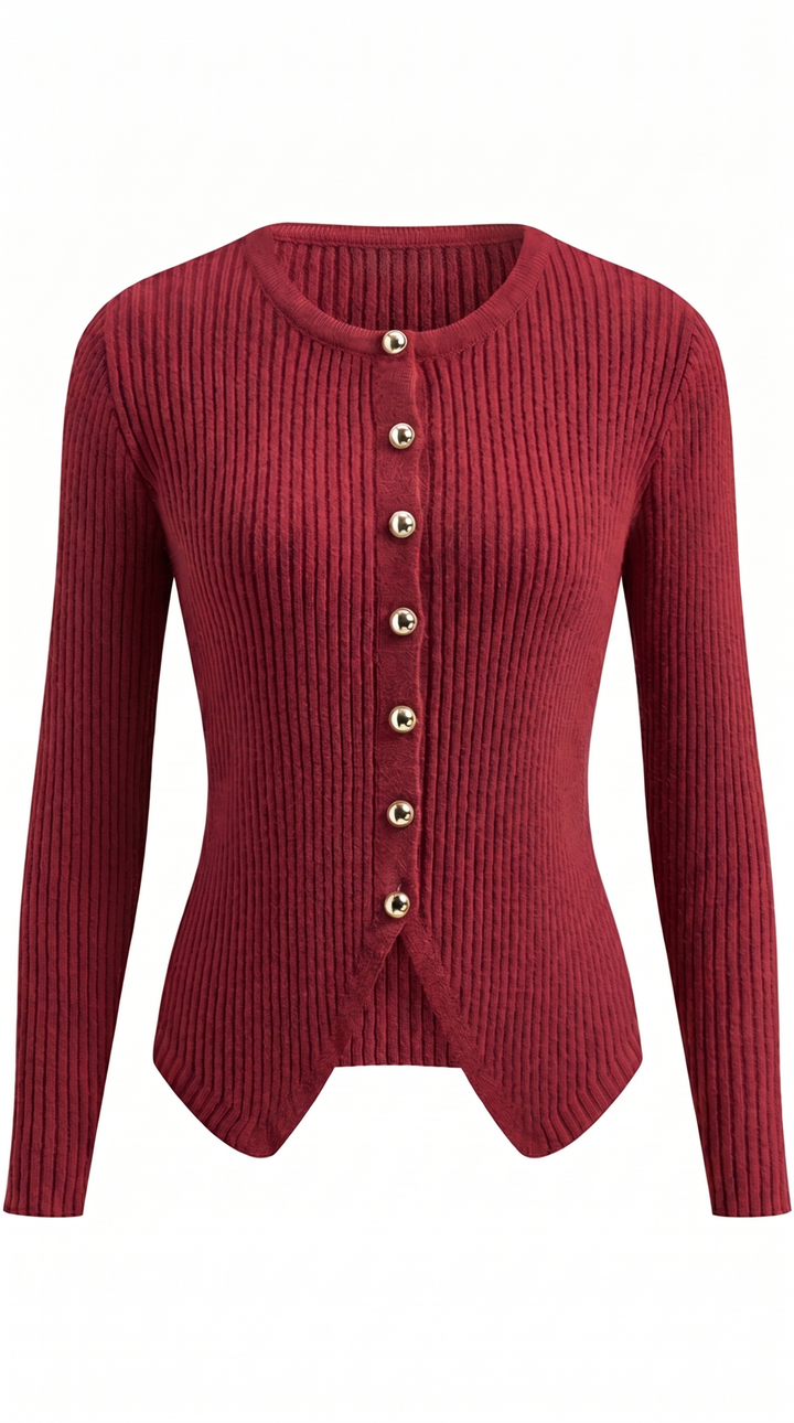 Leona | V-Neck Button-Front Cardigan for Women