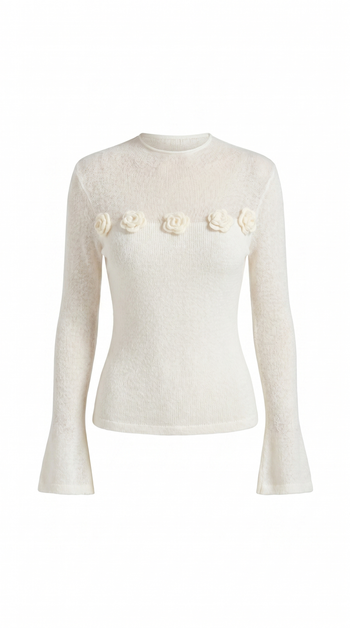 Helen | Floral Knit Top for Women