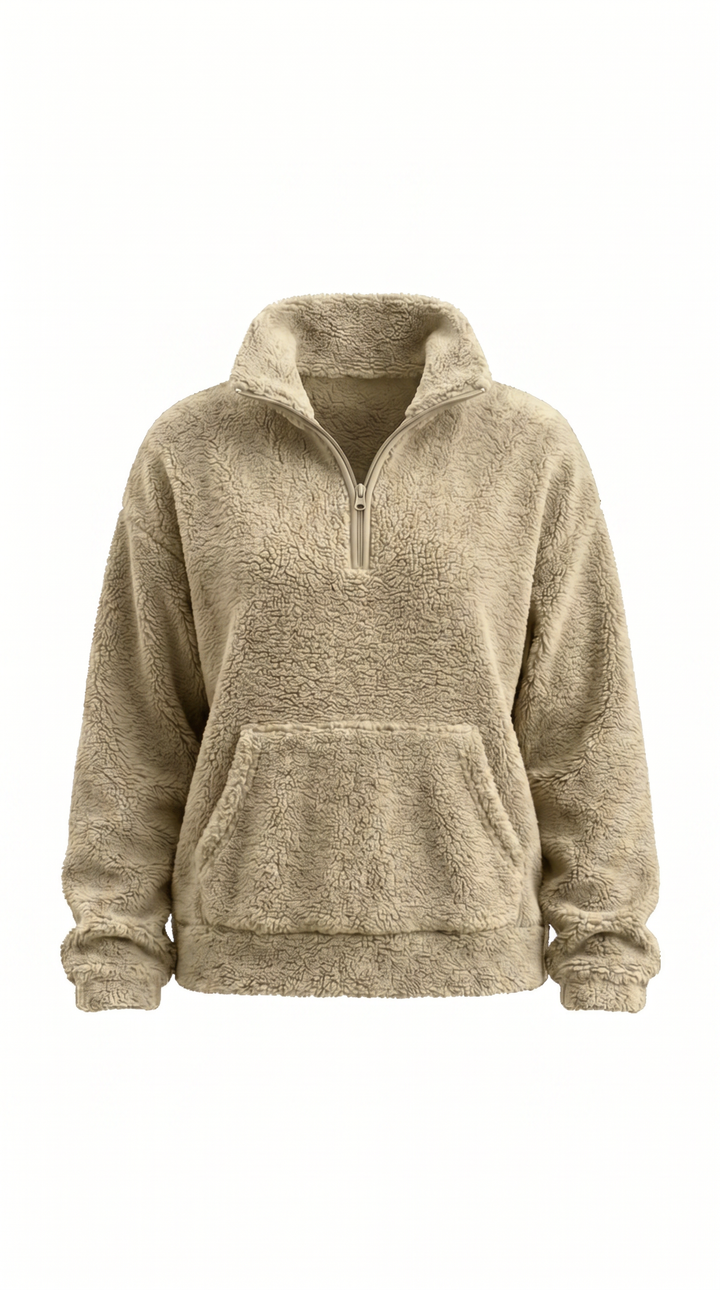 Cara | Half-Zip Fluffy Sweater for Women