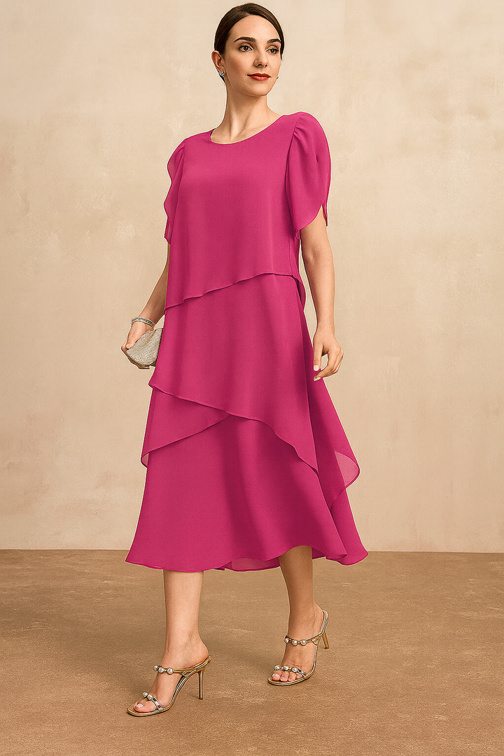 Classic Chiffon Dress – White Dress