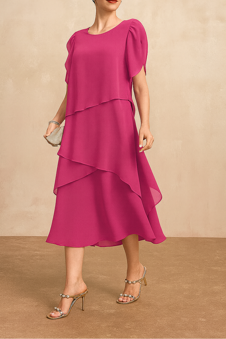 Classic Chiffon Dress – White Dress