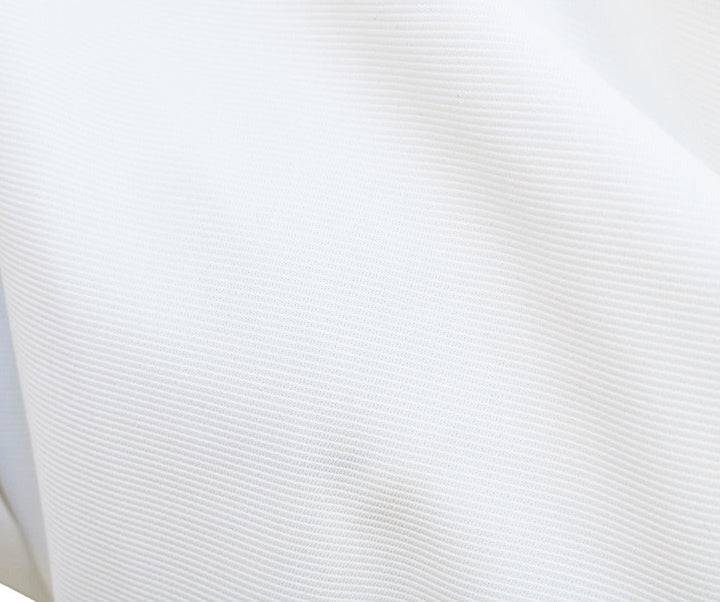Elegant Temperament Fashionable Bat Sleeve Pure Color Waist-cinching Dress – White Dress