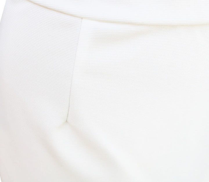 Elegant Temperament Fashionable Bat Sleeve Pure Color Waist-cinching Dress – White Dress