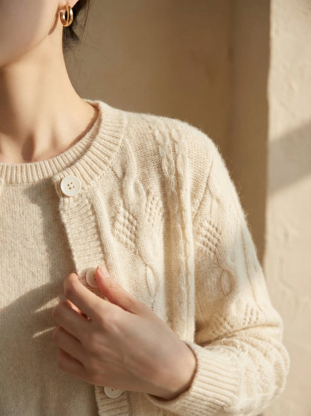 Ruby | Chunky Knit Ribbed Cardigan for Women