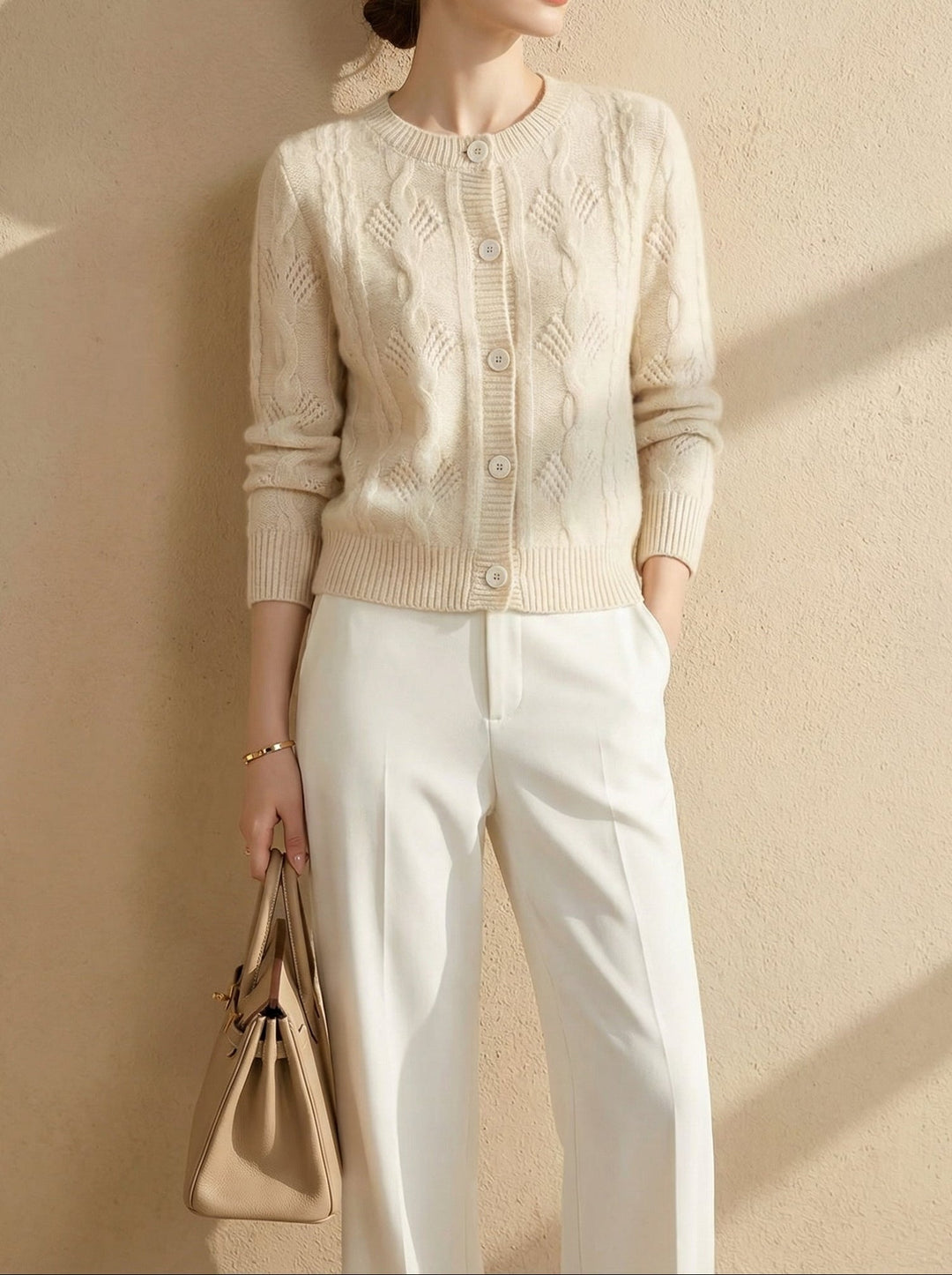 Ruby | Chunky Knit Ribbed Cardigan for Women