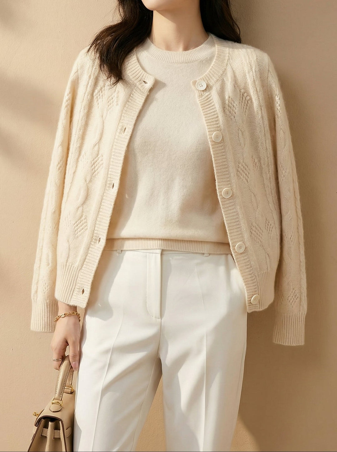 Ruby | Chunky Knit Ribbed Cardigan for Women