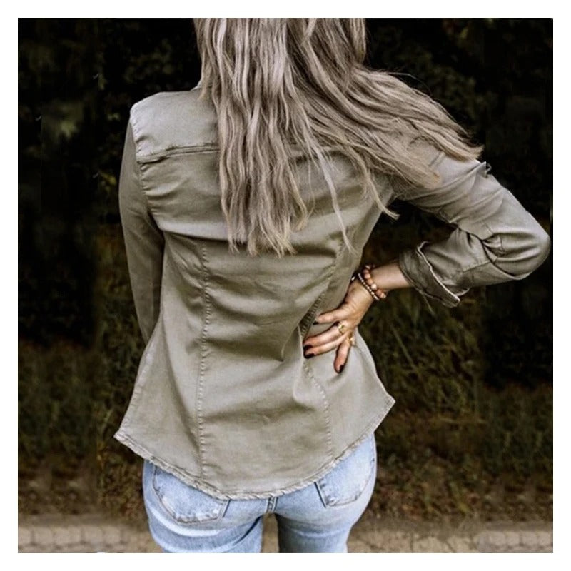 Grace | Relaxed Denim Shirt Jacket for Women