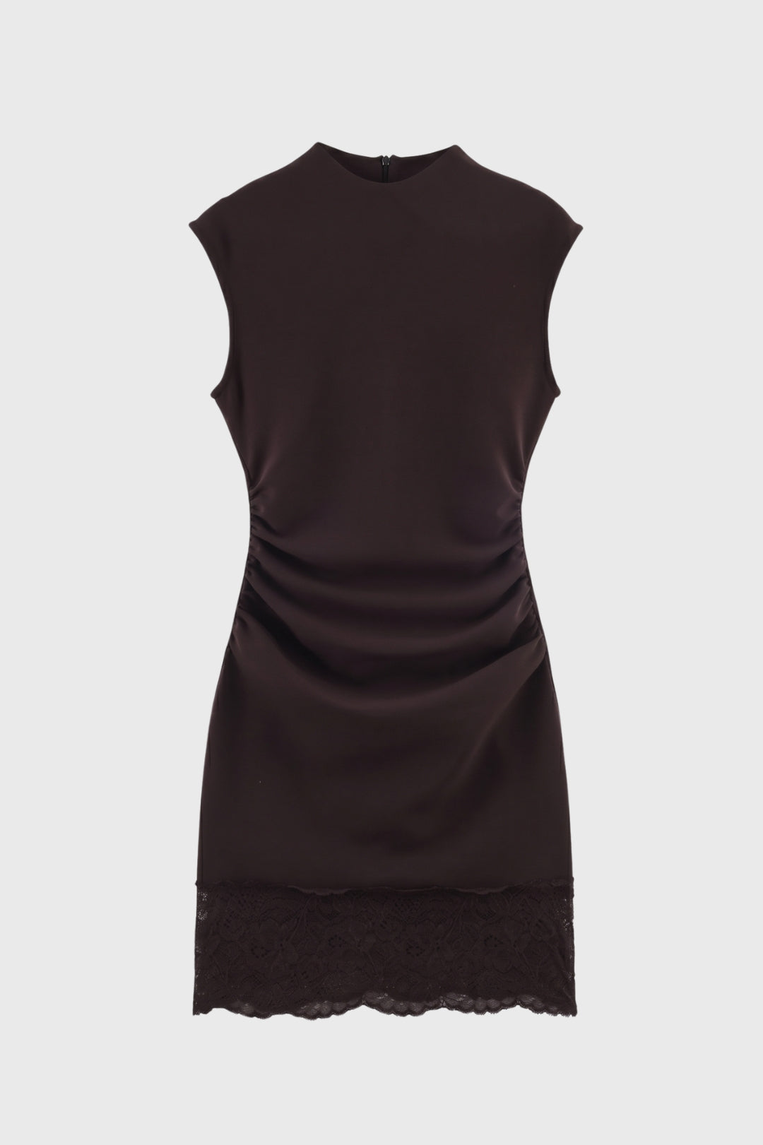 Mini Dress Women Fitted Sleeveless Lace Hem