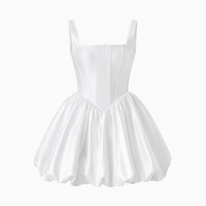 Mini Dress Women Corset White Casual