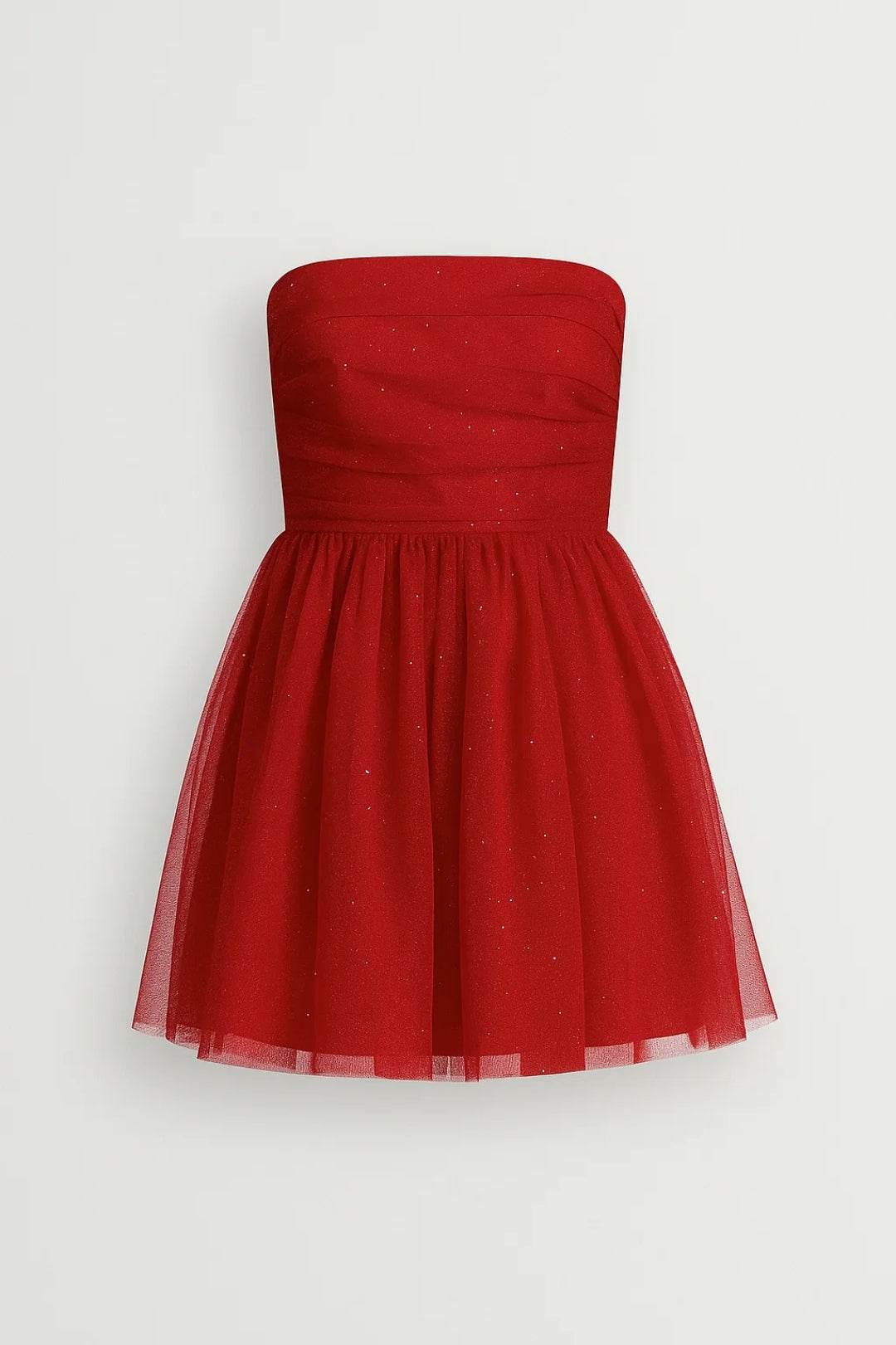 Mini Dress Women Strapless Tulle Voluminous Party