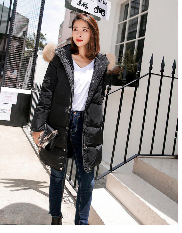 Beatrice | Long Hooded Puffer Jacket for Women