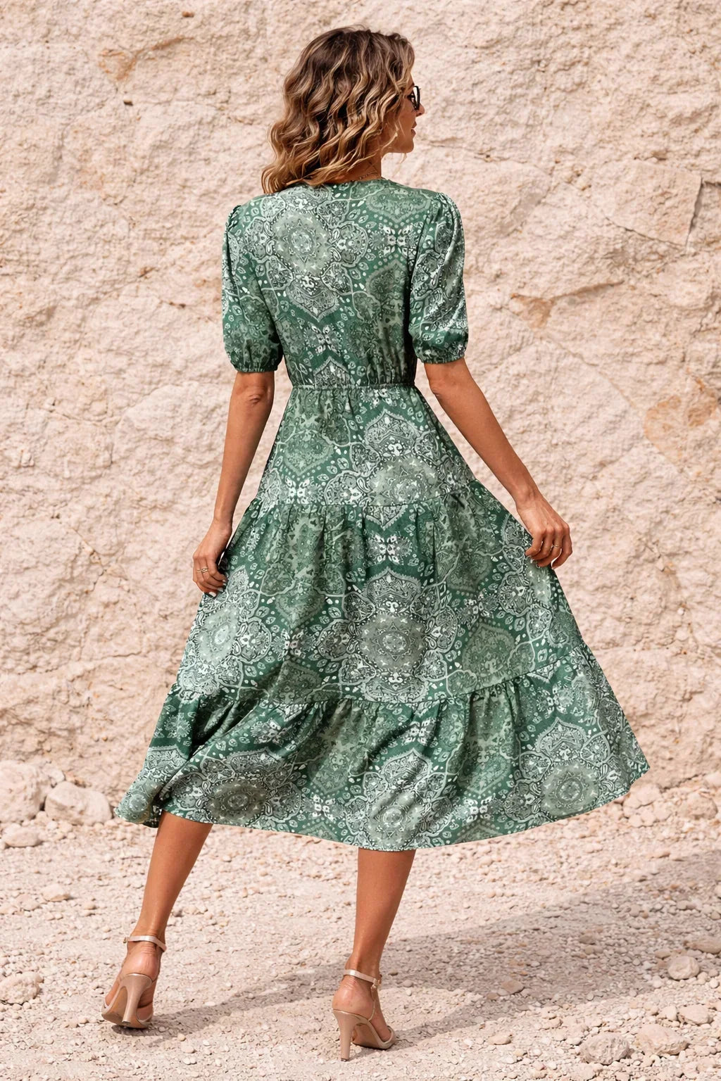 Sage Green Flowy Dress