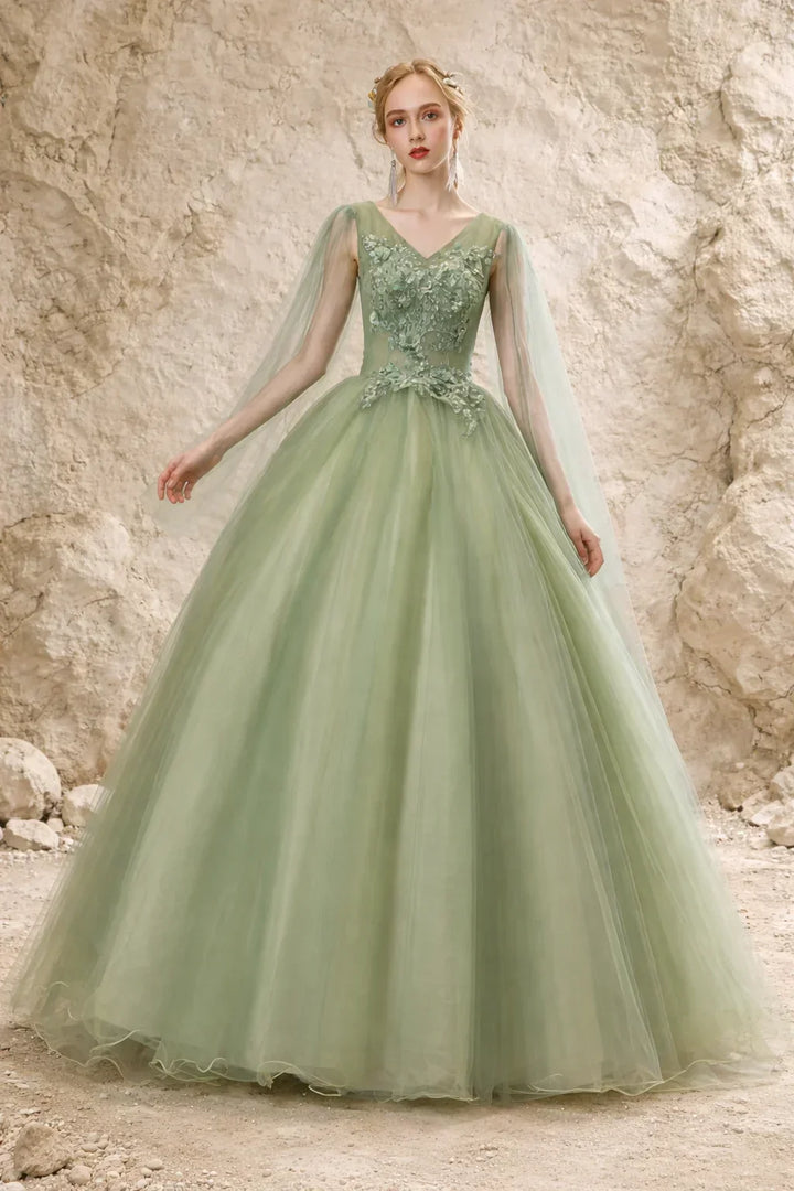 Sage Green Tulle Wedding Guest Dress