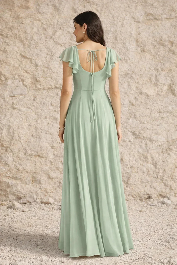 Sage Green Plus Size Dress with Slit