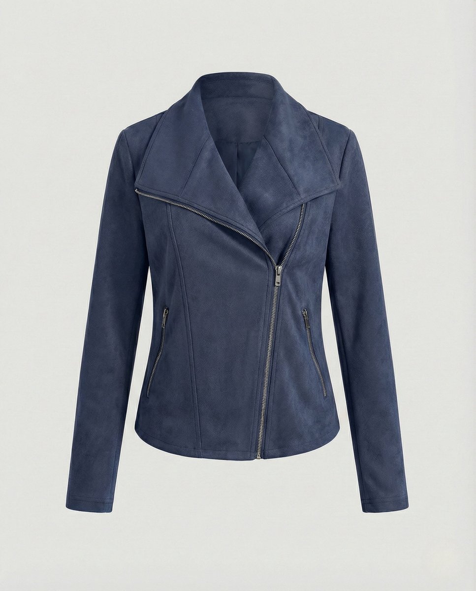 Sadie | Asymmetric Suede Moto Jacket for Women