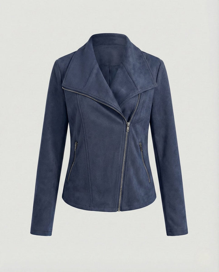 Sadie | Asymmetric Suede Moto Jacket for Women
