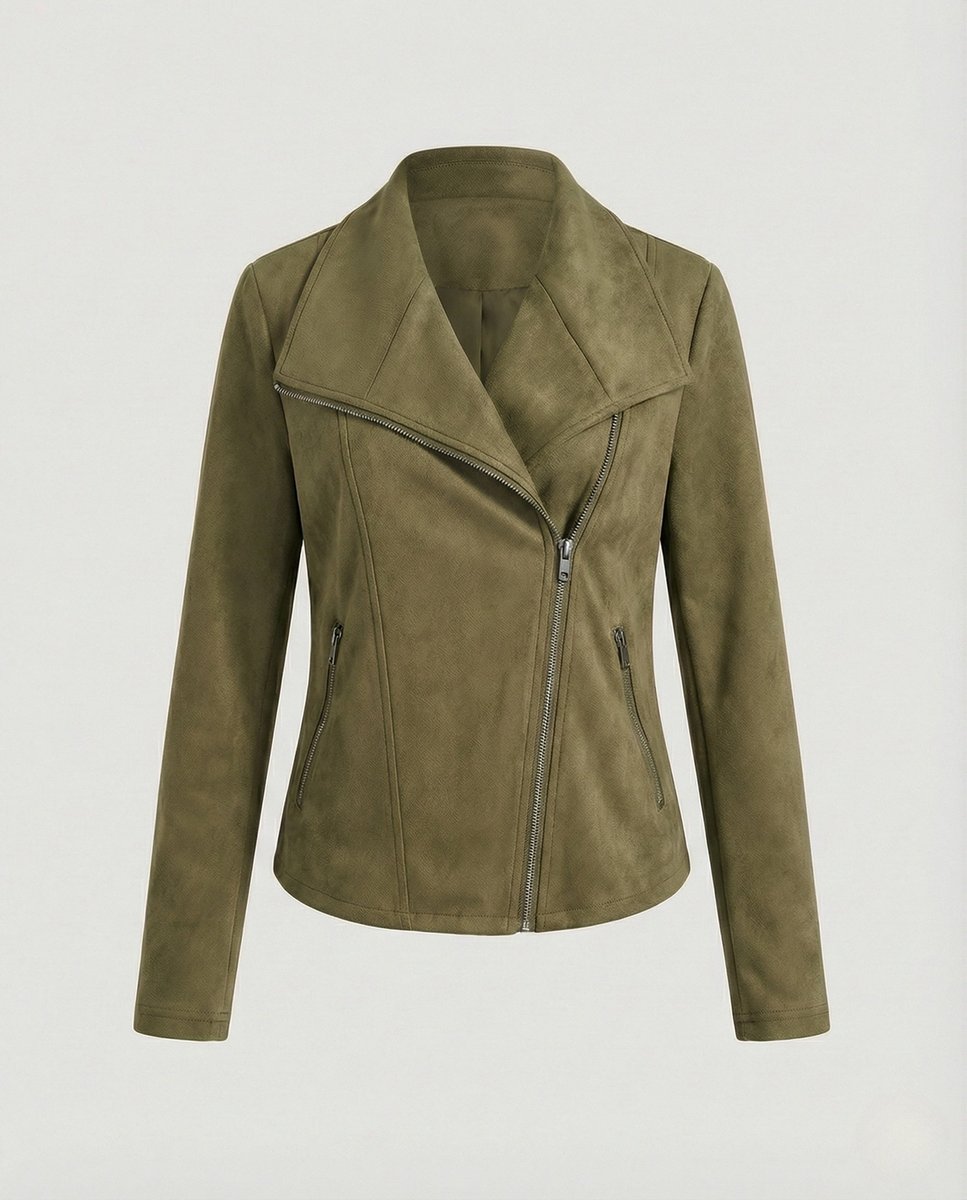 Sadie | Asymmetric Suede Moto Jacket for Women