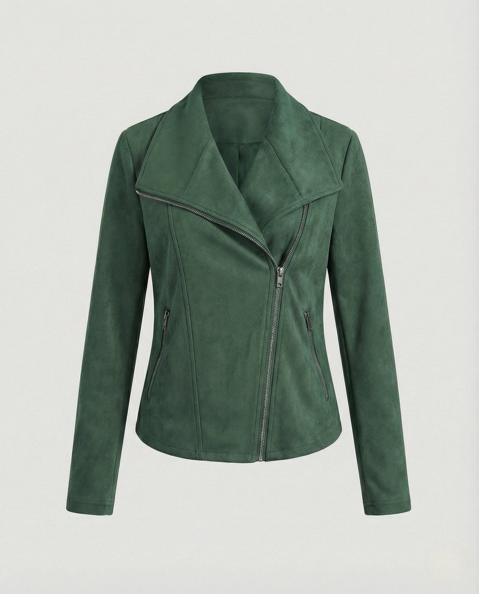 Sadie | Asymmetric Suede Moto Jacket for Women