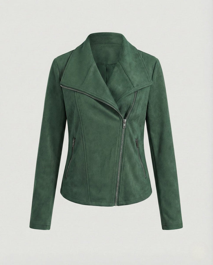 Sadie | Asymmetric Suede Moto Jacket for Women