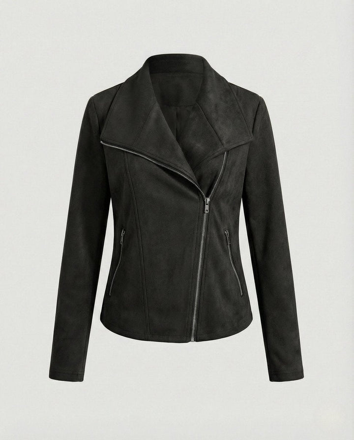 Sadie | Asymmetric Suede Moto Jacket for Women