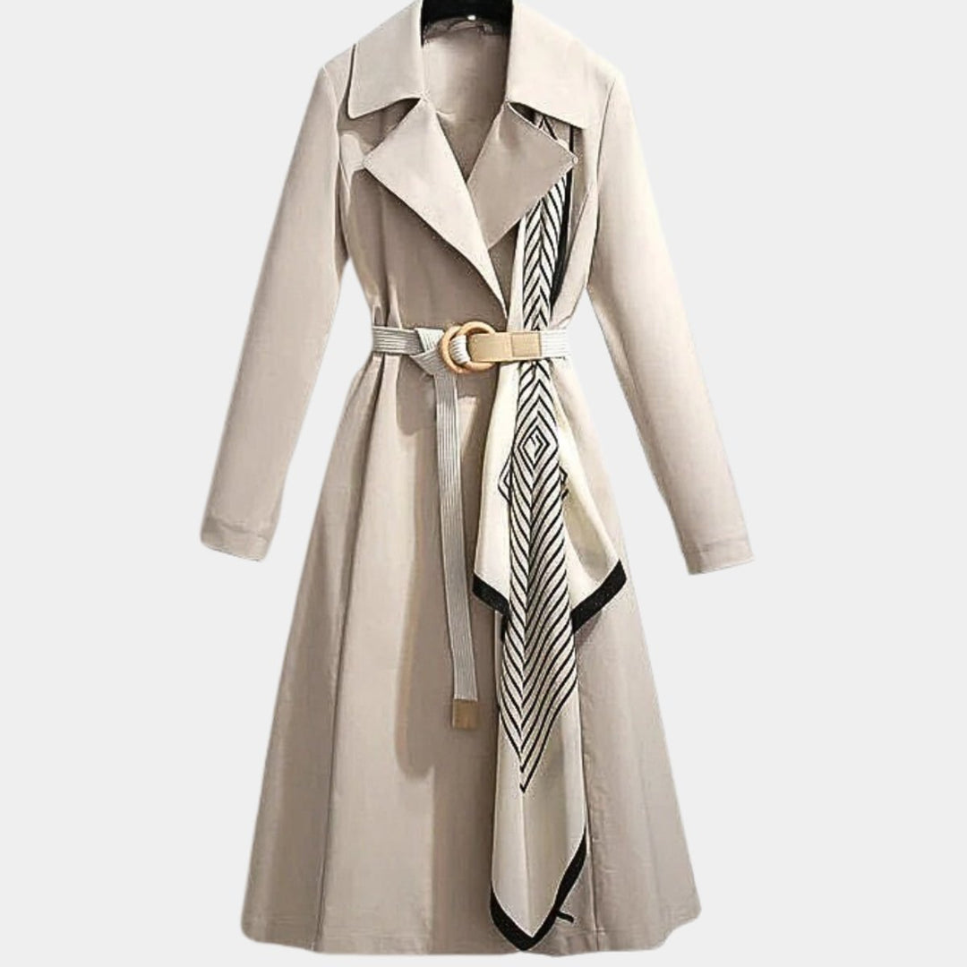 Imogen | Long Belted Trench Coat for Women