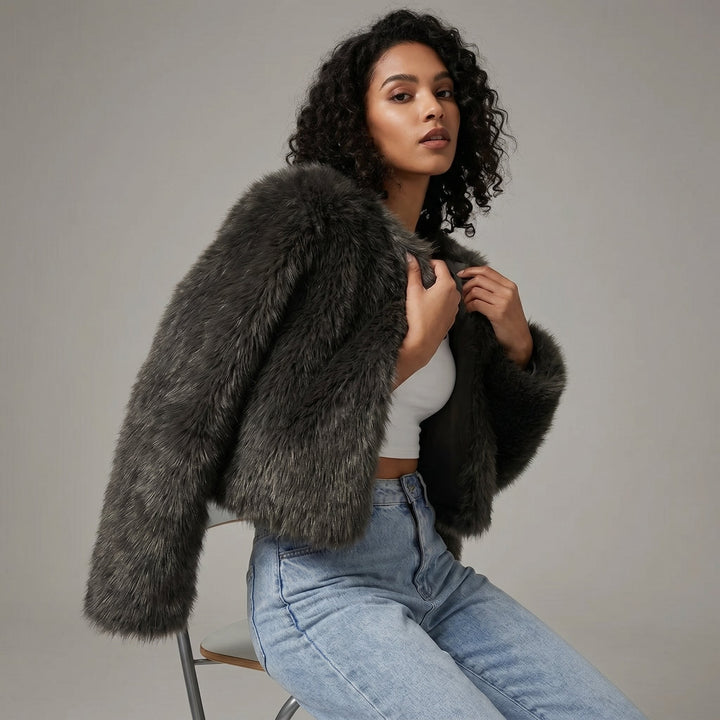 Layla | Cropped Faux Fur Coat for Women
