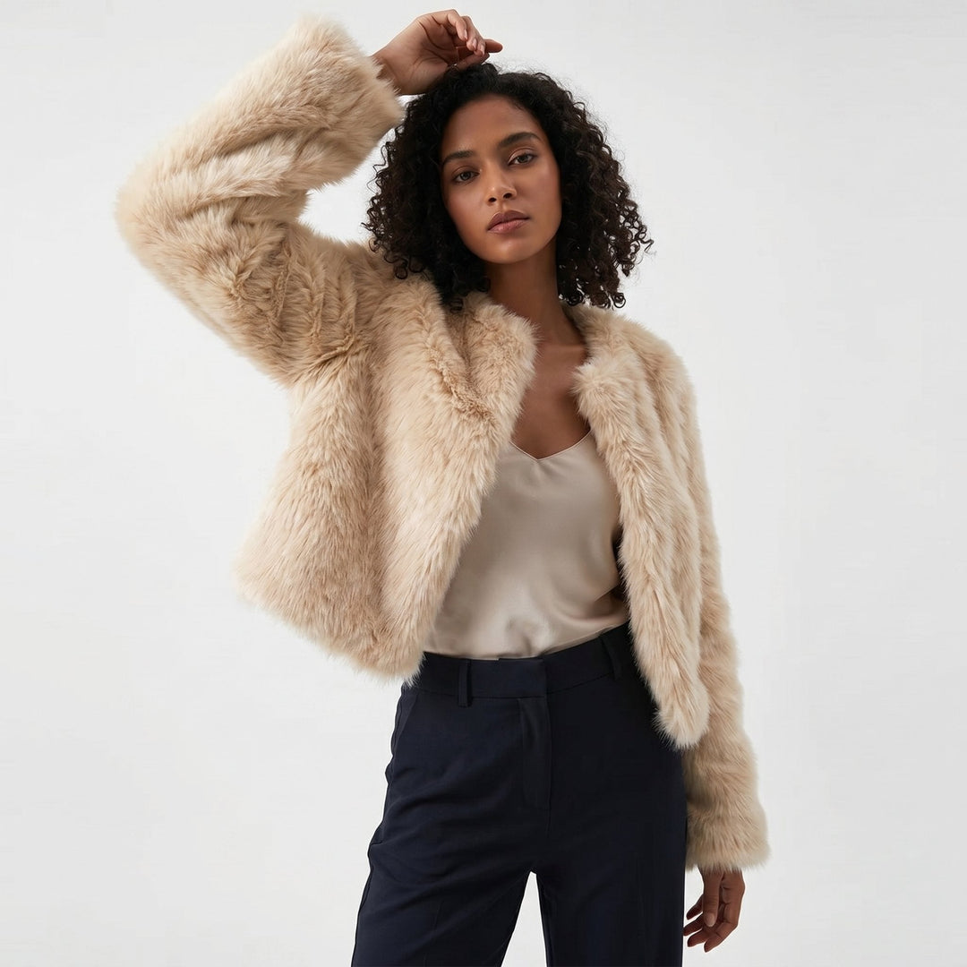 Layla | Cropped Faux Fur Coat for Women