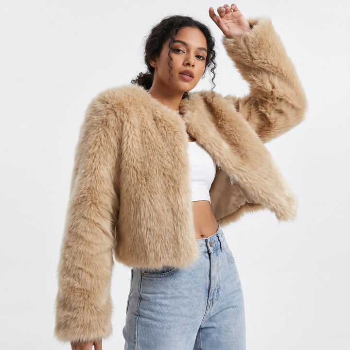 Layla | Cropped Faux Fur Coat for Women